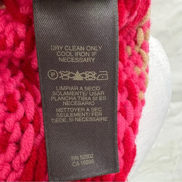 Vintage Liz Claiborne Intarcia Jaquard wool blend colorful collared cardigan. - Picture 7 of 7